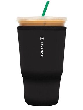Black JavaSok Insulated Cup Sleeve for Tall Cold Drinks